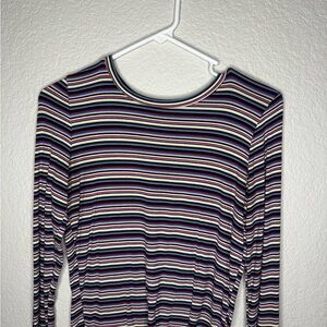 Striped Multicolor Long Sleeve Top